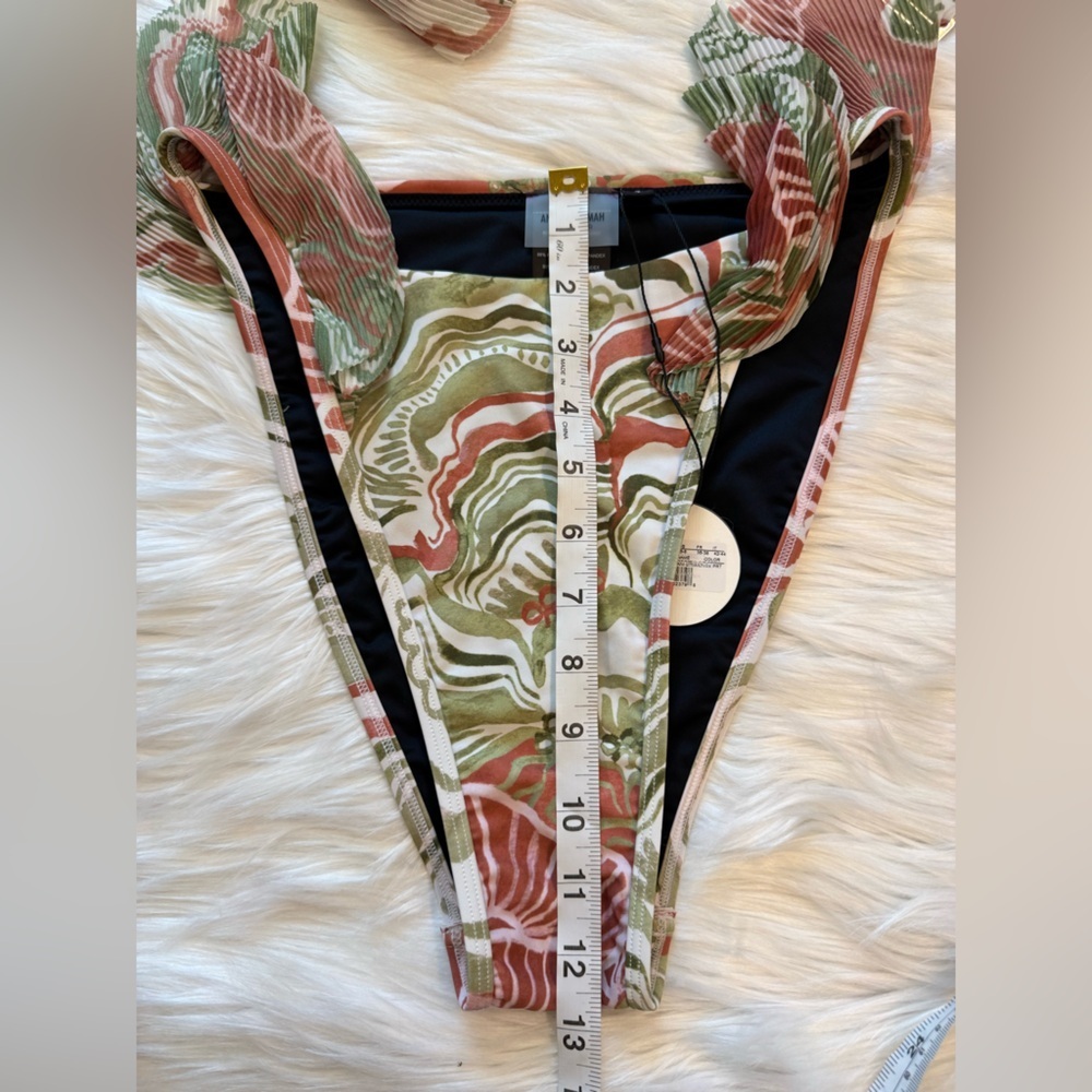 NWT Andrea Iyamah Salama Ruffled Off-The-Shoulder Bikini SET Top S, bottom M - Picture 9 of 14